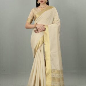 Golden Glow Traditional Kasavu Saree